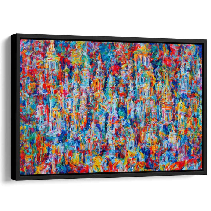 Bold Emotions: Vibrant Abstract Expressionist Canvas Art Print