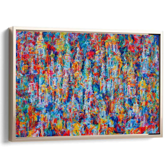 Bold Emotions: Vibrant Abstract Expressionist Canvas Art Print