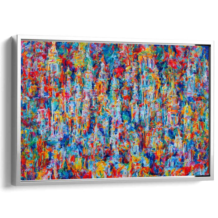 Bold Emotions: Vibrant Abstract Expressionist Canvas Art Print