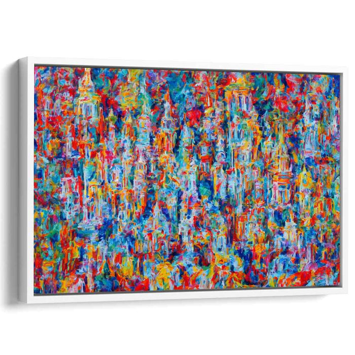 Bold Emotions: Vibrant Abstract Expressionist Canvas Art Print