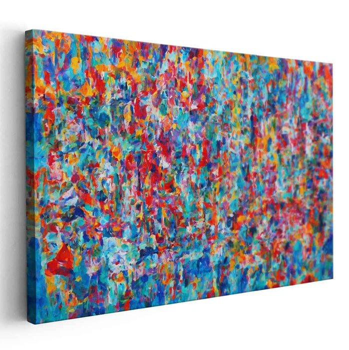 Energizing Kaleidoscope: Abstract Expressionist Color Burst Canvas Art Print