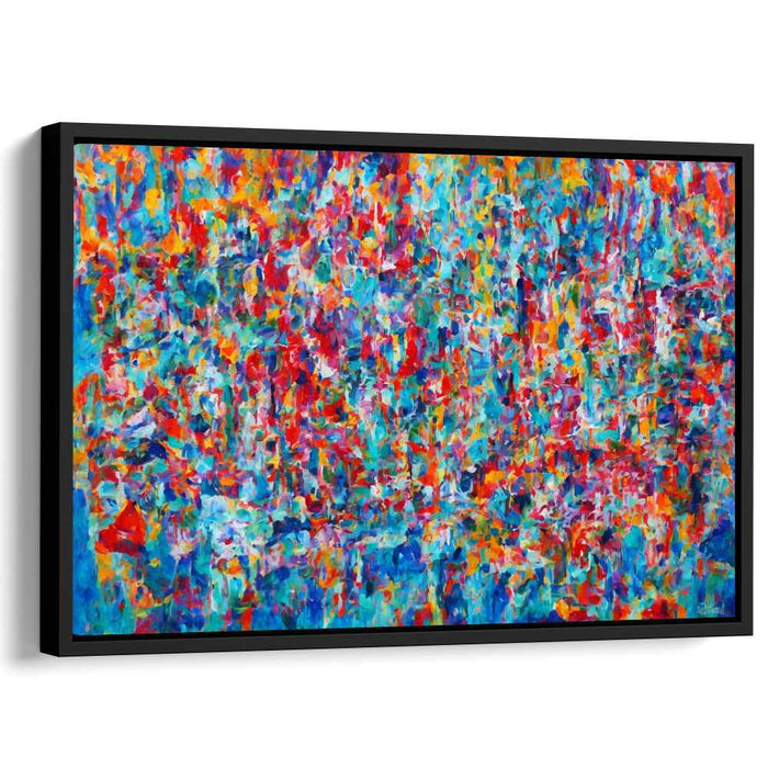 Energizing Kaleidoscope: Abstract Expressionist Color Burst Canvas Art Print