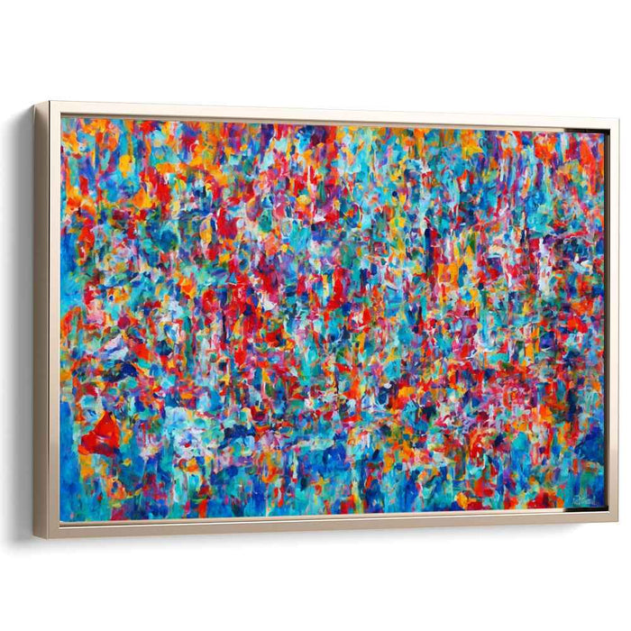 Energizing Kaleidoscope: Abstract Expressionist Color Burst Canvas Art Print