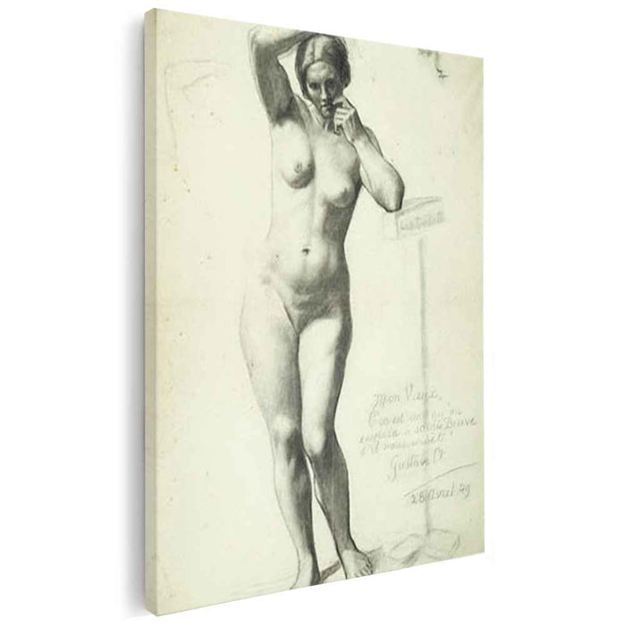 Standing Fermale Nude by Gustave Courbet