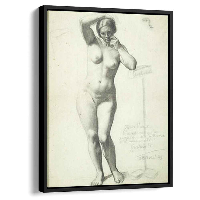 Standing Fermale Nude by Gustave Courbet