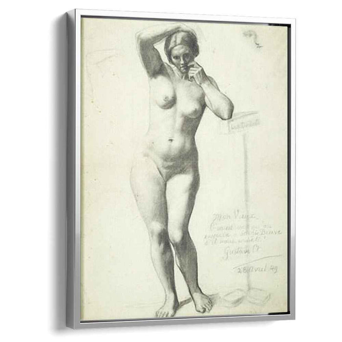 Standing Fermale Nude by Gustave Courbet