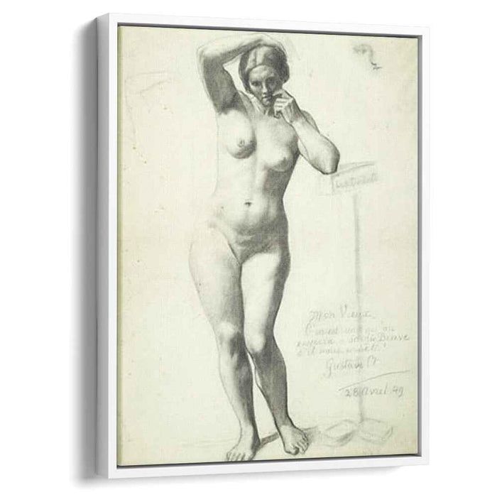 Standing Fermale Nude by Gustave Courbet