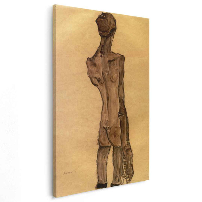 Standing Male Nude, Back View by Egon Schiele