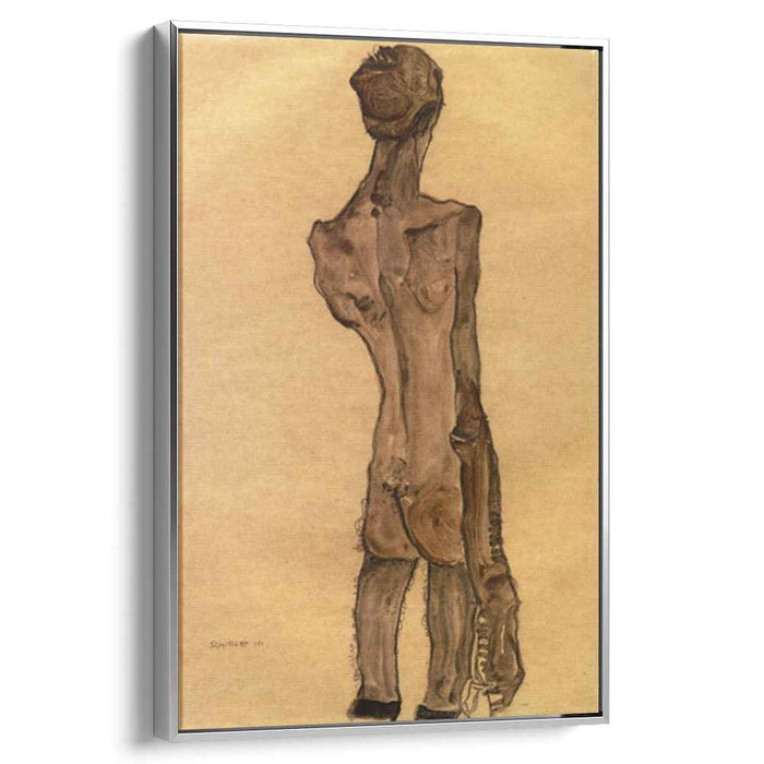 Standing Male Nude, Back View by Egon Schiele