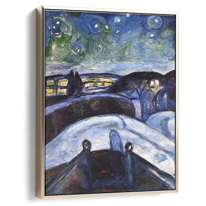 Starry night (1924) by Edvard Munch