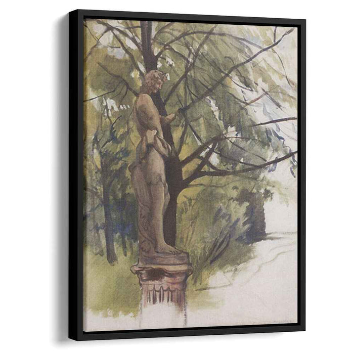 Statue of a faun in the garden of the Yusupov in St. Petersburg (1923) by Zinaida Serebriakova