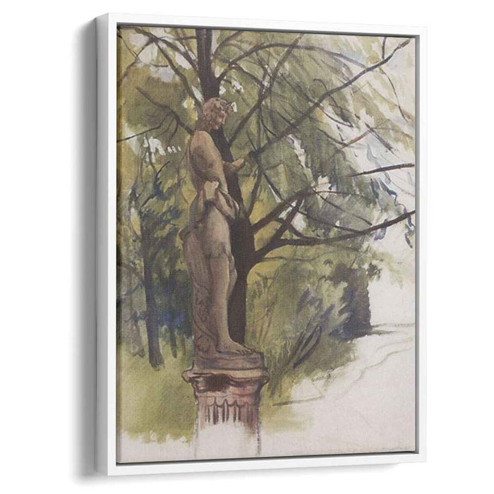 Statue of a faun in the garden of the Yusupov in St. Petersburg (1923) by Zinaida Serebriakova