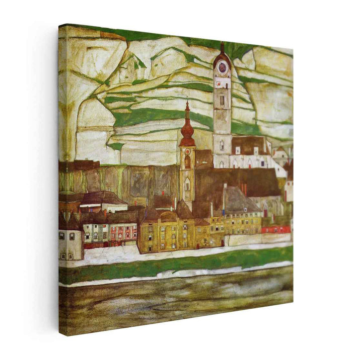 Stein on the Danube, Seen from the South (1913) by Egon Schiele