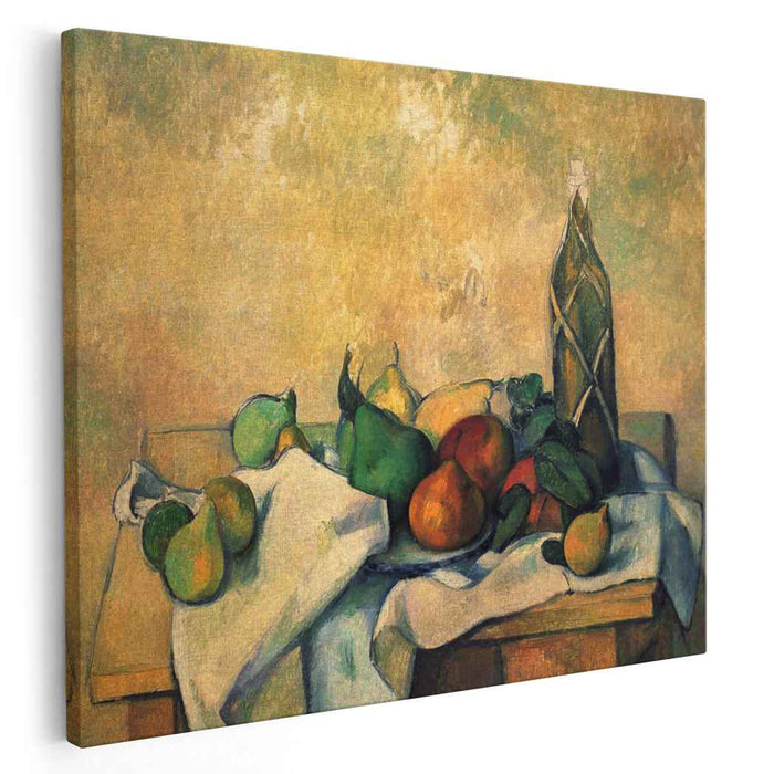 Still life, bottle of rum by Paul Cezanne