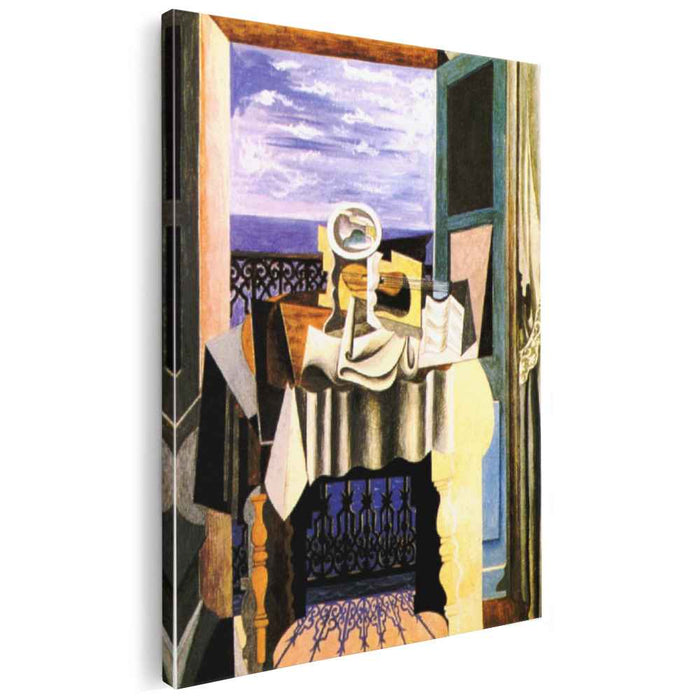 Still life in front of a window at Saint-Raphael (1919) by Pablo Picasso