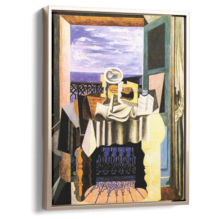 Still life in front of a window at Saint-Raphael (1919) by Pablo Picasso