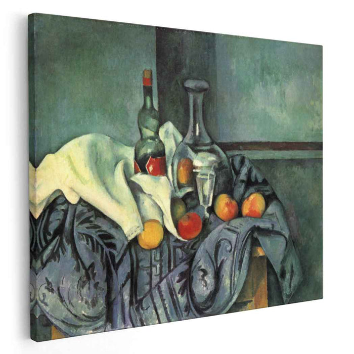 Still life, peppermint bottle by Paul Cezanne