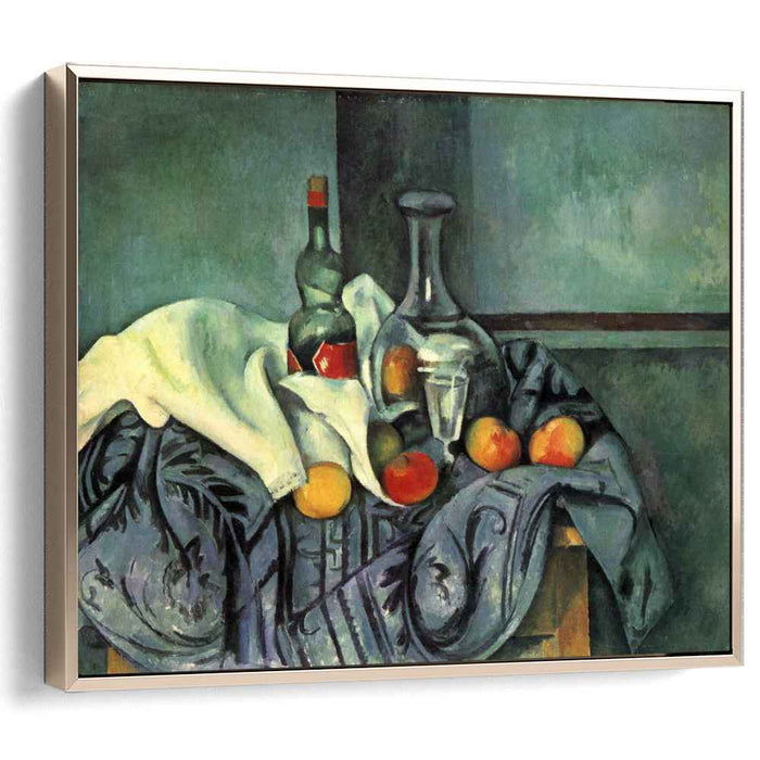 Still life, peppermint bottle by Paul Cezanne