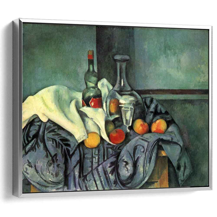 Still life, peppermint bottle by Paul Cezanne