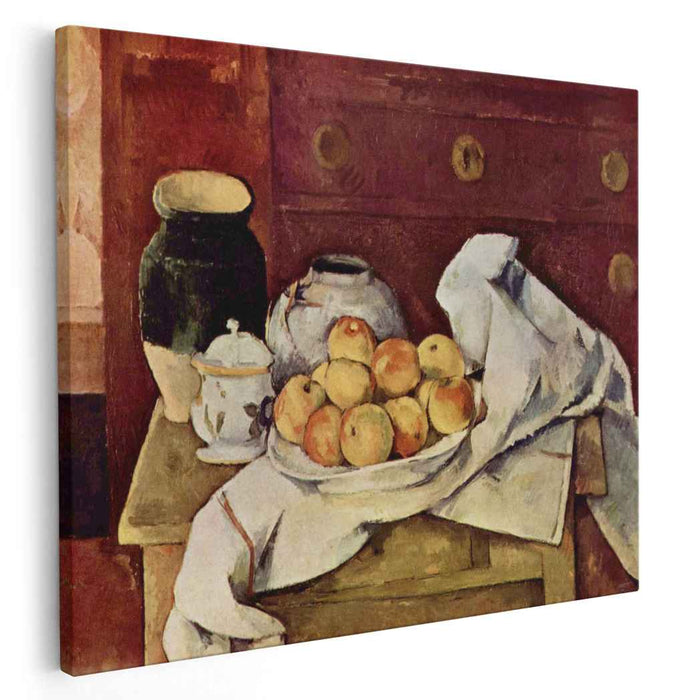 Still Life with a Chest of Drawers (1887) by Paul Cezanne
