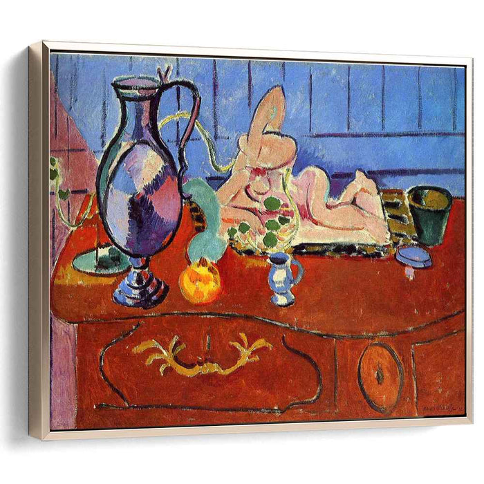 Still Life with a Pewter Jug and Pink Statuette (1910) by Henri Matisse