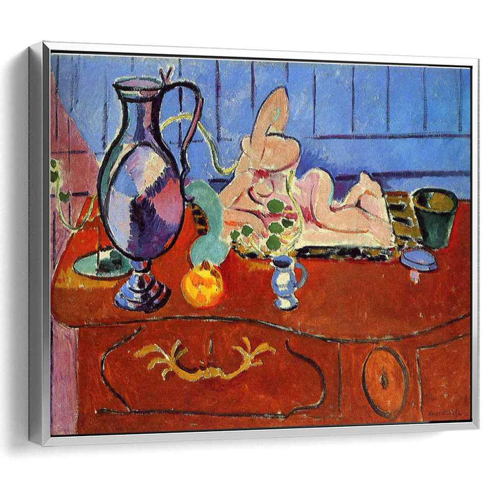 Still Life with a Pewter Jug and Pink Statuette (1910) by Henri Matisse