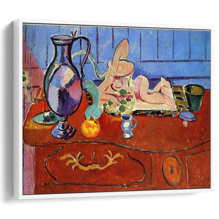 Still Life with a Pewter Jug and Pink Statuette (1910) by Henri Matisse