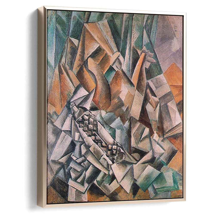 Still life with bottle of Anis del Mono (1909) by Pablo Picasso