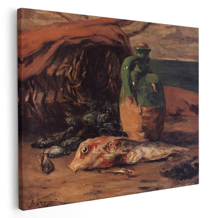 Still life with red mullet and jug (1876) by Paul Gauguin