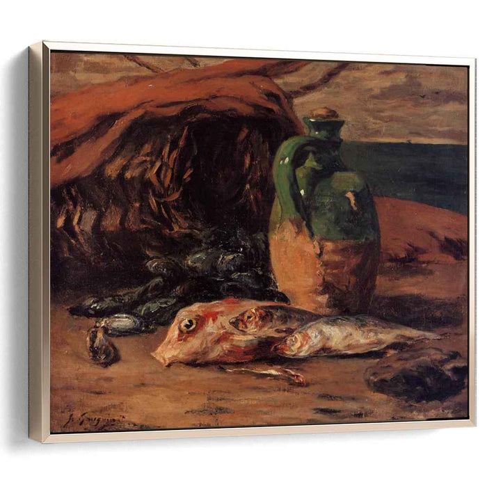 Still life with red mullet and jug (1876) by Paul Gauguin