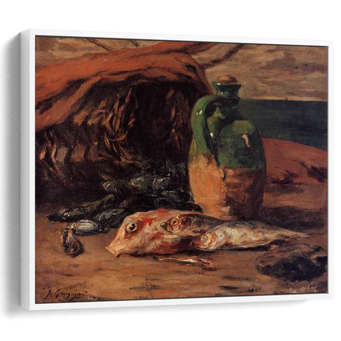Still life with red mullet and jug (1876) by Paul Gauguin