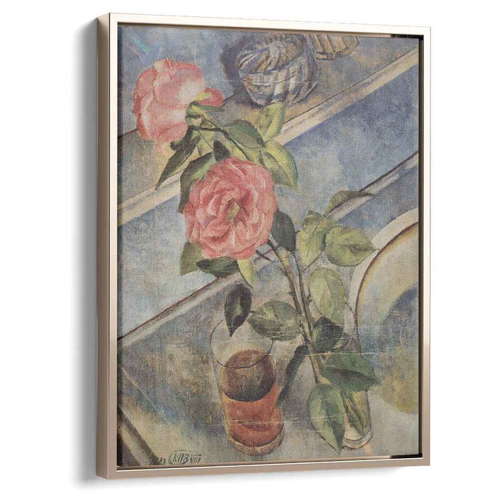 Still life with roses (1922) by Kuzma Petrov-Vodkin