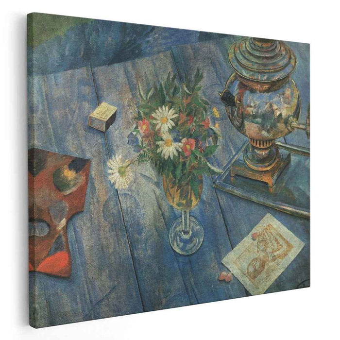 Still life with samovar (1920) by Kuzma Petrov-Vodkin