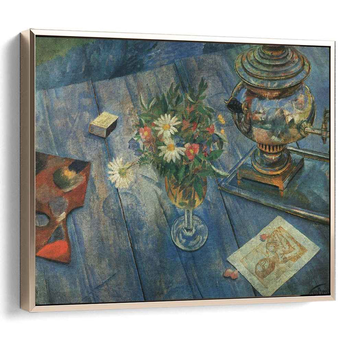 Still life with samovar (1920) by Kuzma Petrov-Vodkin