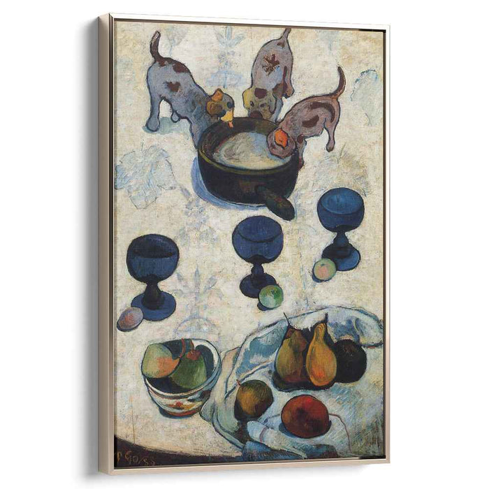 Still Life with Three Puppies (1888) by Paul Gauguin