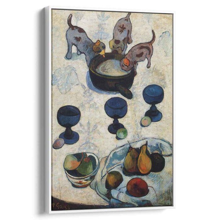 Still Life with Three Puppies (1888) by Paul Gauguin