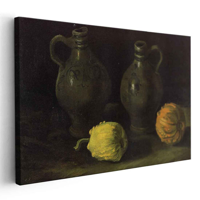 Still Life with Two Jars and Two Pumpkins (1885) by Vincent van Gogh