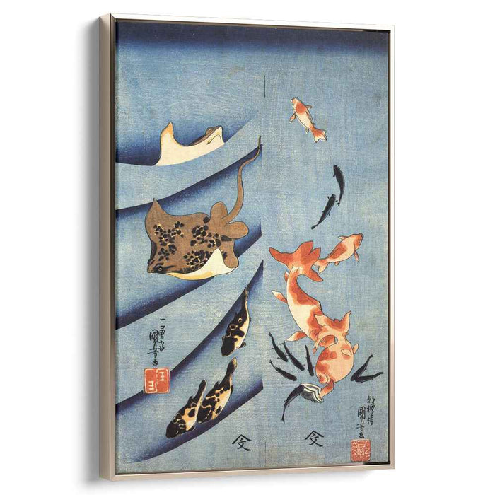 Stingrays by Utagawa Kuniyoshi