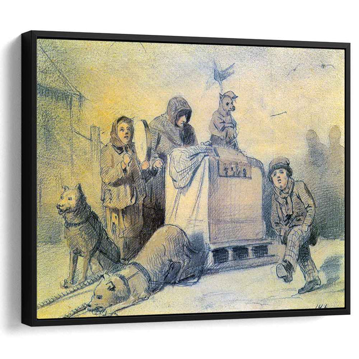 Street musicians in Paris (1863) by Vasily Perov