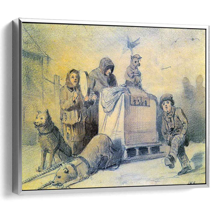 Street musicians in Paris (1863) by Vasily Perov