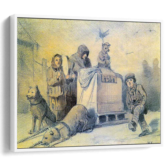 Street musicians in Paris (1863) by Vasily Perov