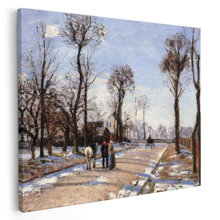 Street Winter Sunlight and Snow (1872) by Camille Pissarro
