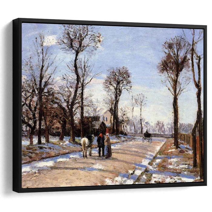 Street Winter Sunlight and Snow (1872) by Camille Pissarro