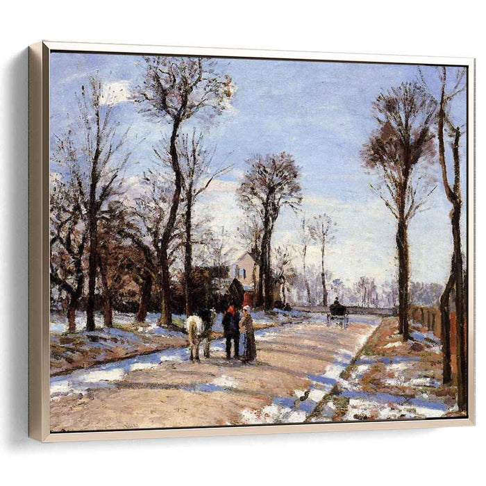 Street Winter Sunlight and Snow (1872) by Camille Pissarro