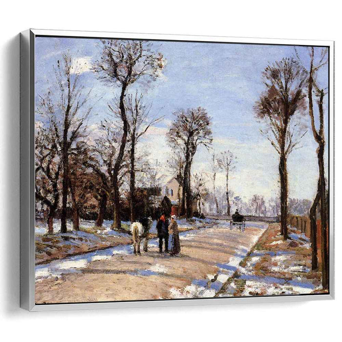 Street Winter Sunlight and Snow (1872) by Camille Pissarro