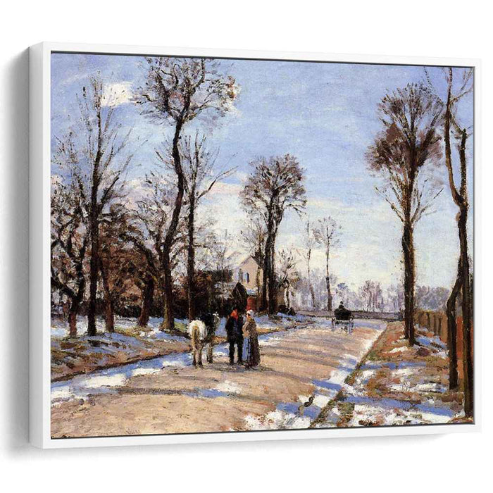 Street Winter Sunlight and Snow (1872) by Camille Pissarro