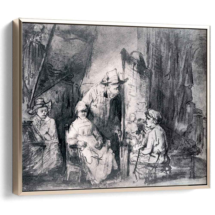 Studio Scene With Sitters (1650) by Rembrandt