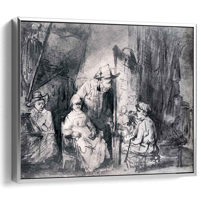 Studio Scene With Sitters (1650) by Rembrandt