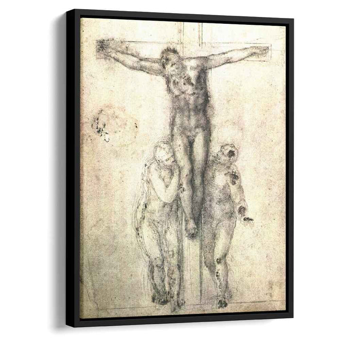 Study of "Christ on the Cross between the Virgin and St. John the Evangelist" (1556) by Michelangelo