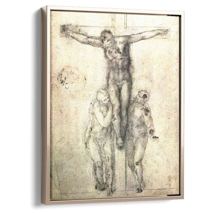 Study of "Christ on the Cross between the Virgin and St. John the Evangelist" (1556) by Michelangelo